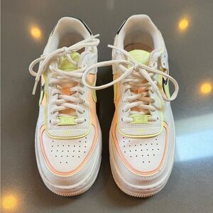 Nike Airforce 1 Shadow White crimson, size 7.5